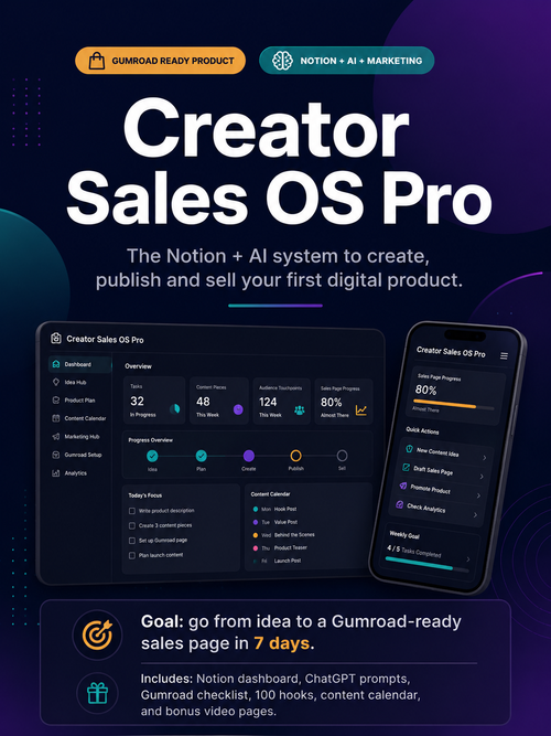 Create and sell your first digital product with Notion & AI MbqnIA