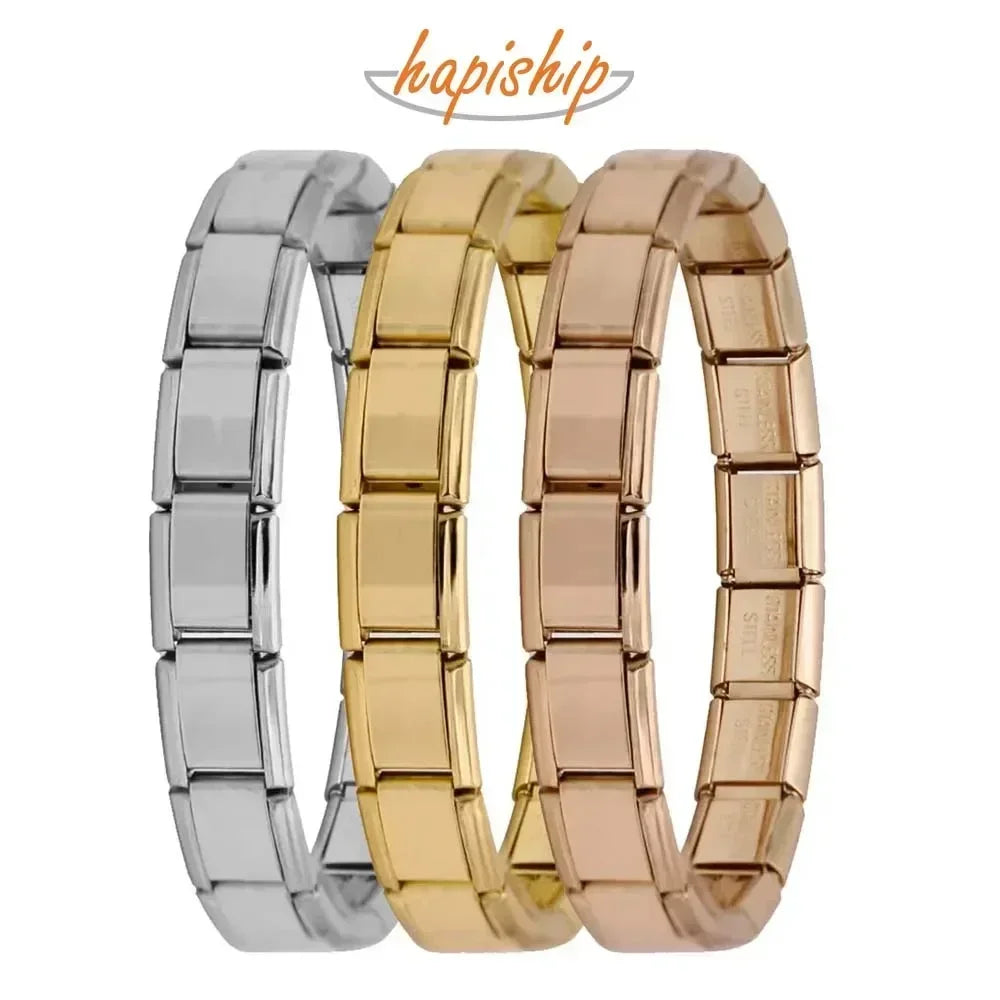 Bracelet Élastique Acier Inoxydable – Or, Argent & Or Rose