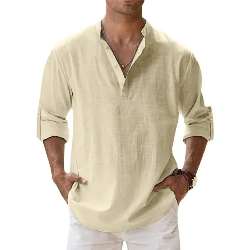 Chemise Henley Homme – Légère, Respirante, Style Casual