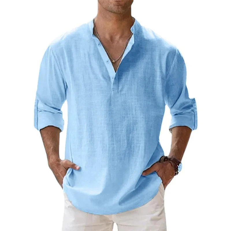 Chemise Henley Homme – Légère, Respirante, Style Casual