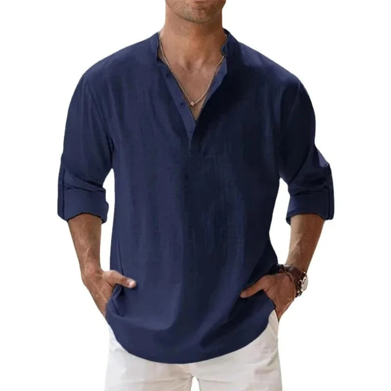 Chemise Henley Homme – Légère, Respirante, Style Casual