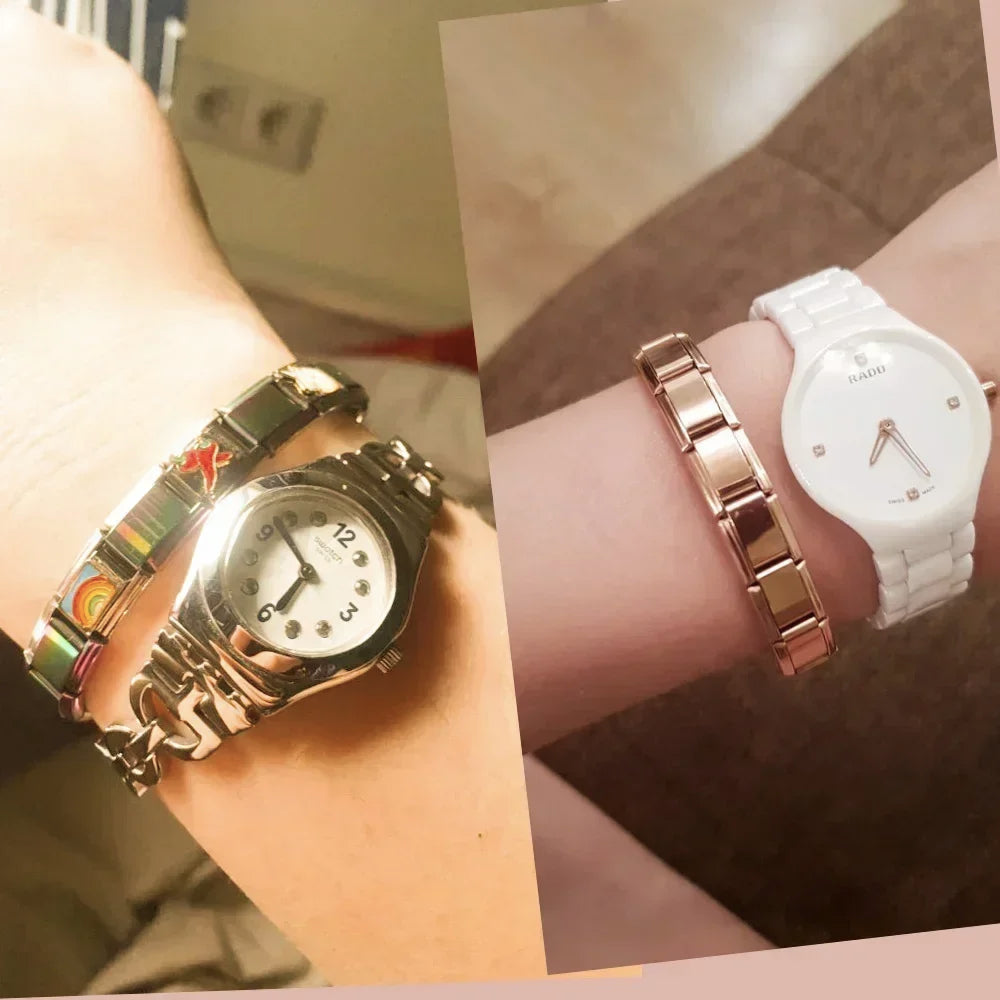 Bracelet Élastique Acier Inoxydable – Or, Argent & Or Rose