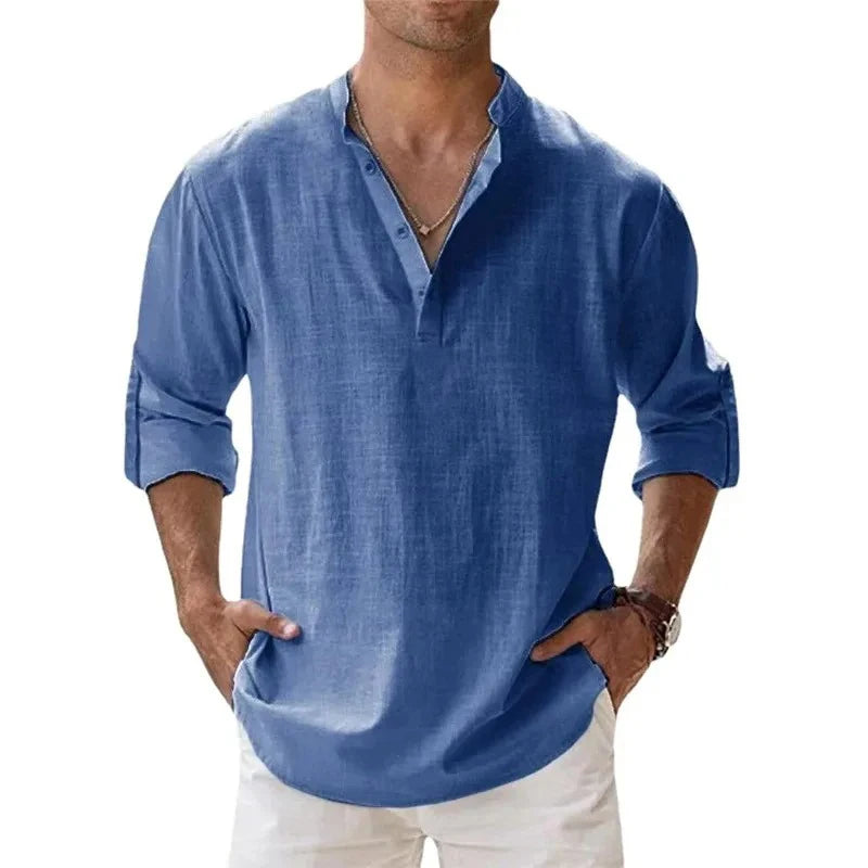 Chemise Henley Homme – Légère, Respirante, Style Casual