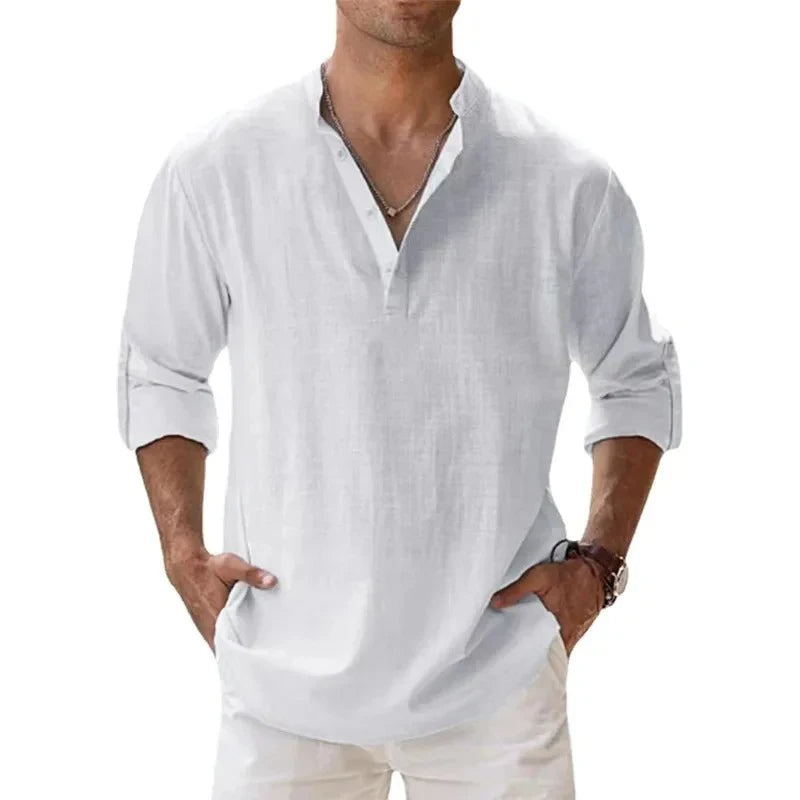 Chemise Henley Homme – Légère, Respirante, Style Casual