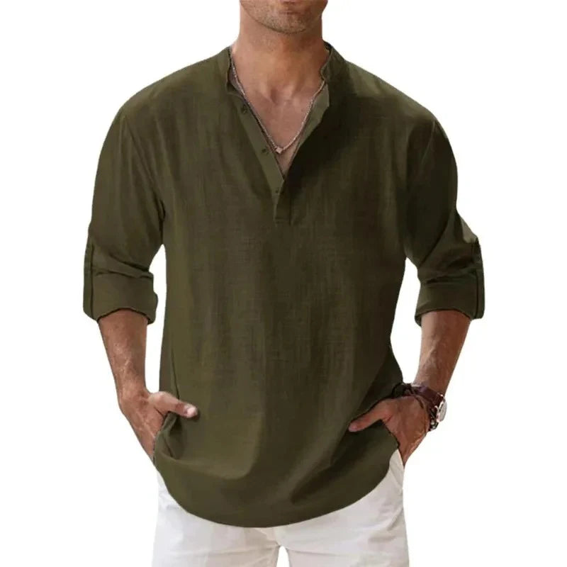 Chemise Henley Homme – Légère, Respirante, Style Casual