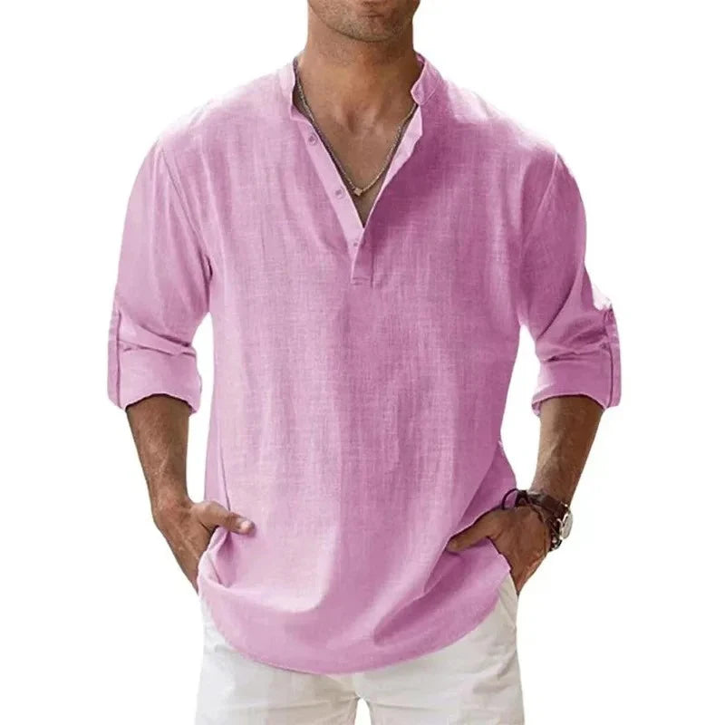 Chemise Henley Homme – Légère, Respirante, Style Casual