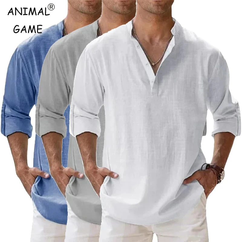 Chemise Henley Homme – Légère, Respirante, Style Casual