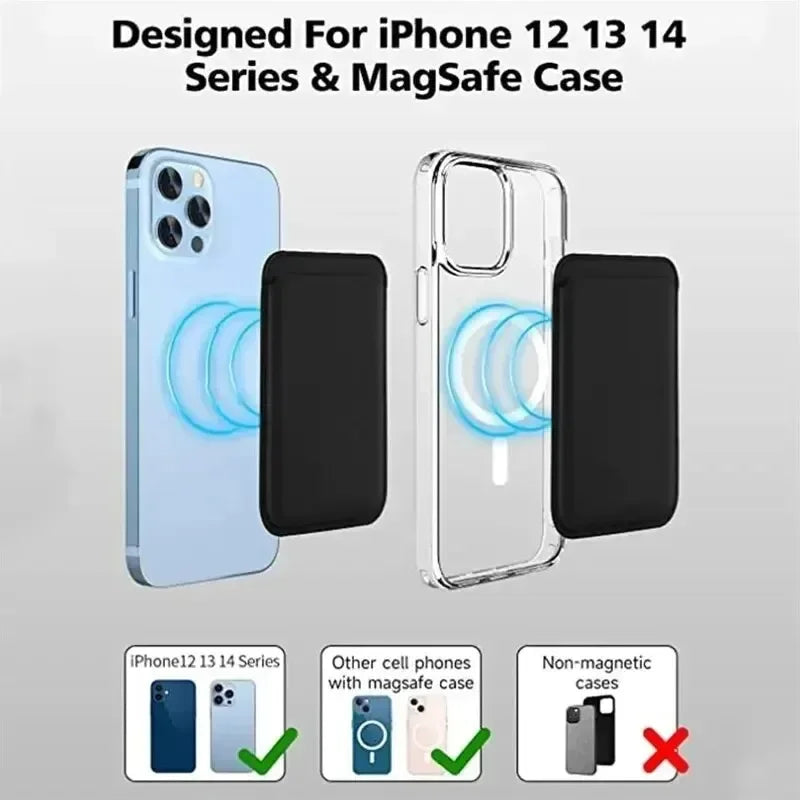 Leather Wallet Case For iPhone 15 Pro Max Magsafe Wallet Leather Compatible For iPhone 14 13 12 Card Holder with MagSafe 2026 MlnStoRe