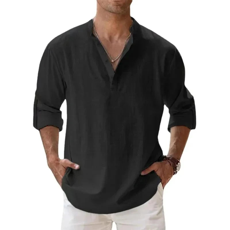 Chemise Henley Homme – Légère, Respirante, Style Casual